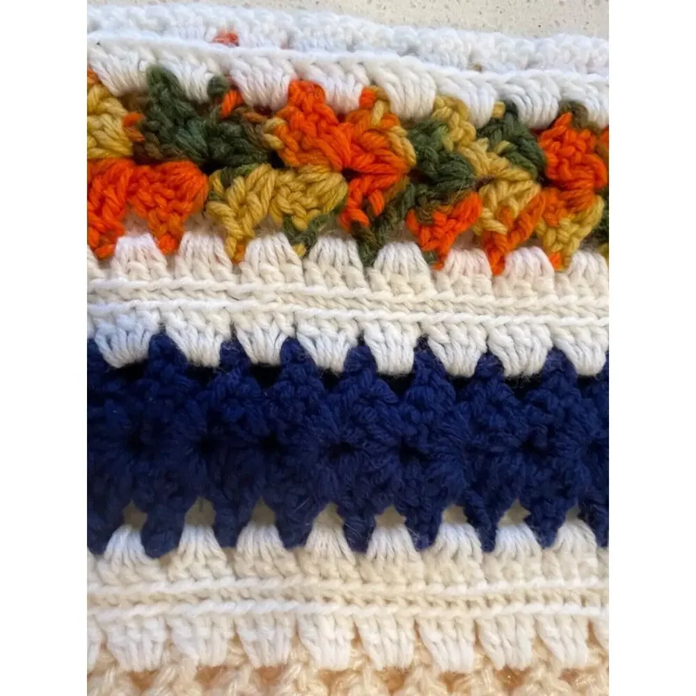 Crocheted‎ Blanket/Throw in Multicolor Hand Made